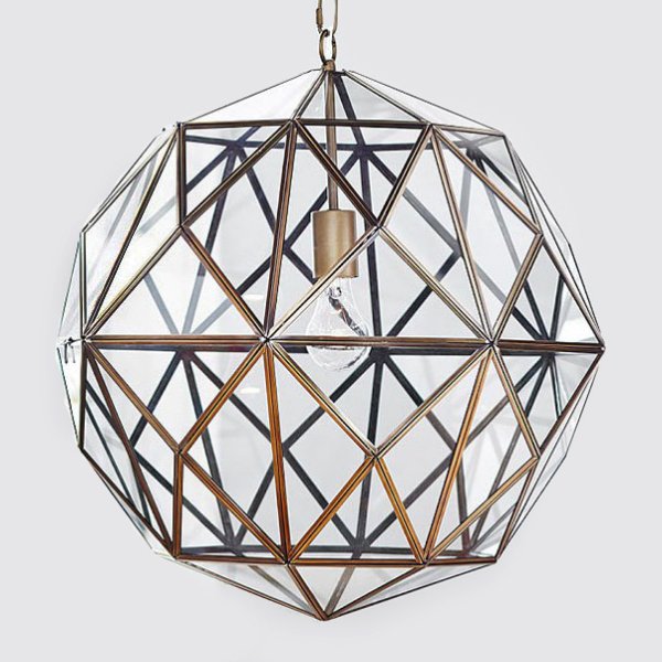 Люстра Glass & Metal Cage Pendant  в Нижнем Новгороде | Loft Concept 