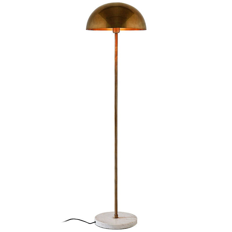 Торшер Riverside Floor Lamp Brass Латунь Белый Мрамор Bianco в Нижнем Новгороде | Loft Concept 