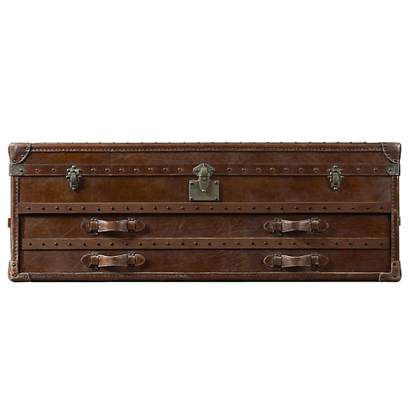 Restoration Hardware Mayfair Steamer Trunk Low Chest Коричневый винтаж в Нижнем Новгороде | Loft Concept 