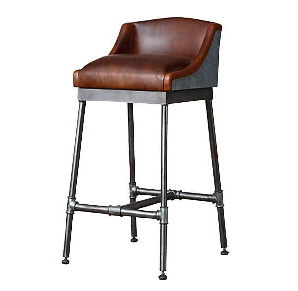 Барный стул Iron Scaffold Bar stool brown Коричневый Серый в Нижнем Новгороде | Loft Concept 