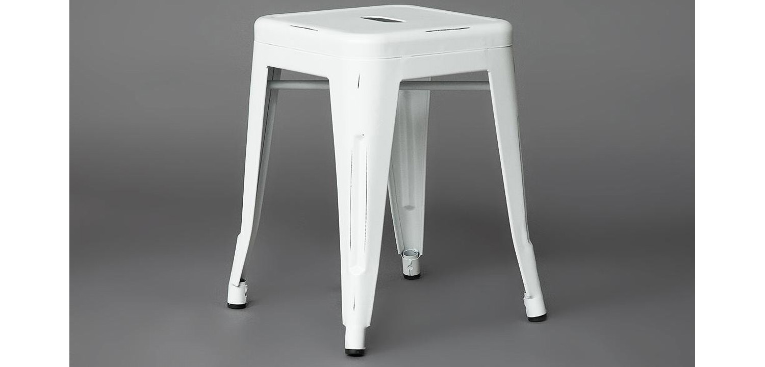Табурет Tolix white metal - фото