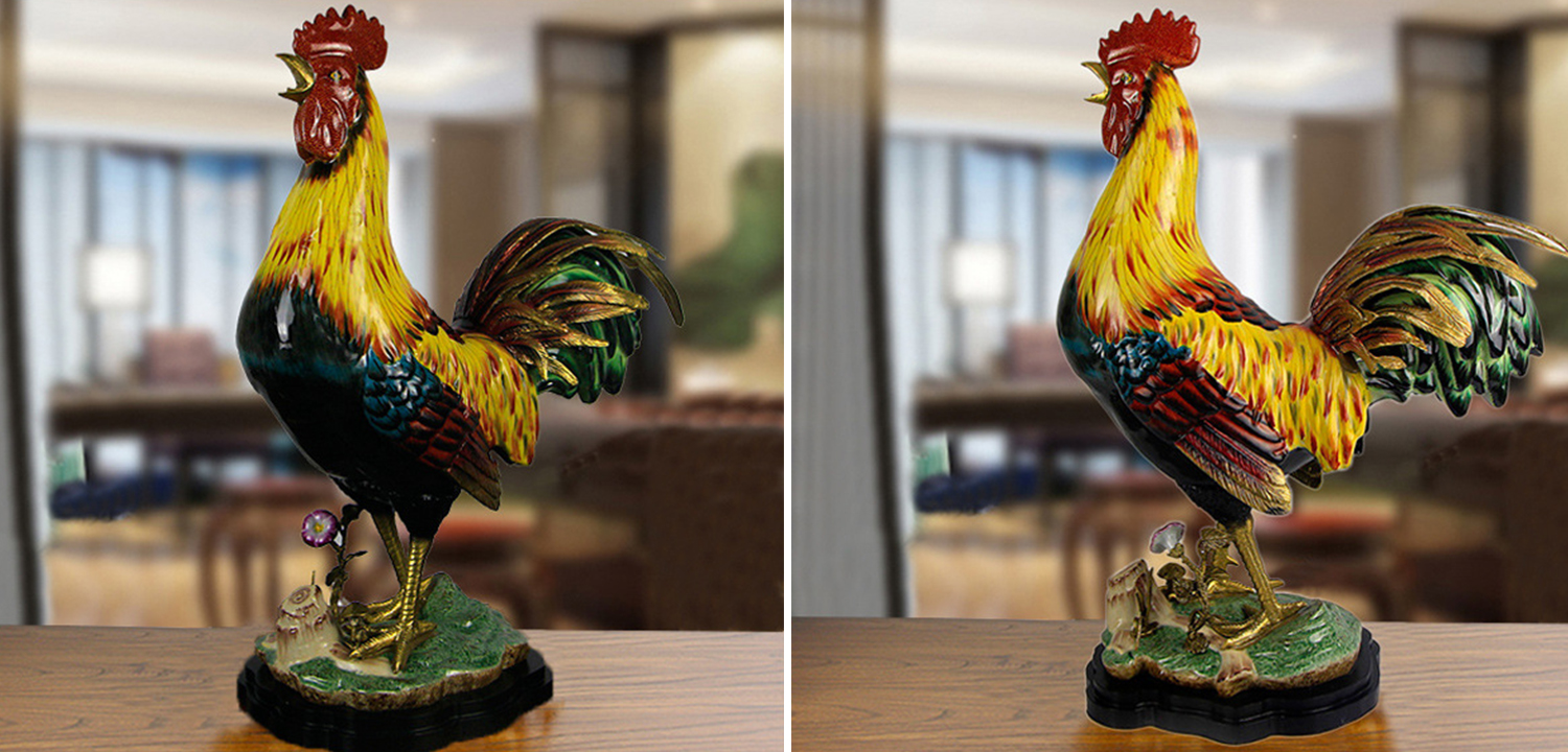 Статуэтка для интерьера фарфоровый Петух - фото