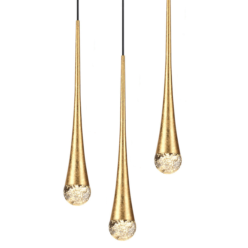 Подвесной светильник Golden Drop Lamp Золотой Прозрачное Стекло в Нижнем Новгороде | Loft Concept 