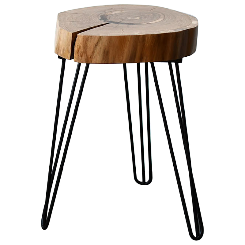 Приставной стол Morley Industrial Metal Rust Side Table Светлый дуб Черный в Нижнем Новгороде | Loft Concept 