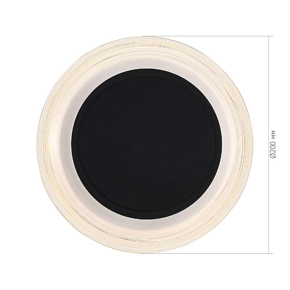 Бра круглое черный/прозрачный Plumpness LED 7 в Нижнем Новгороде