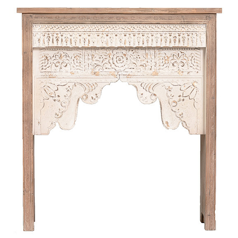 Консоль Indian Antique White Furniture Indra Console Бежевый Древесина в Нижнем Новгороде | Loft Concept 