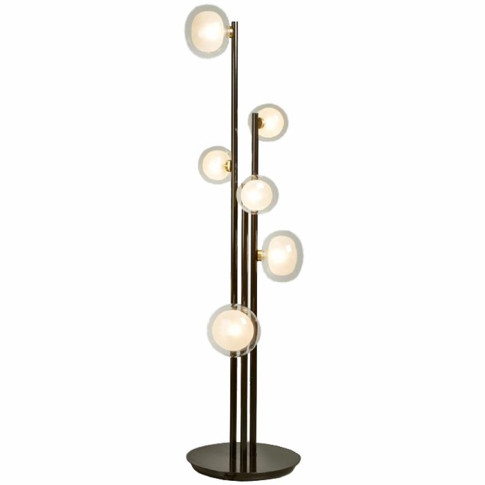 Торшер NABILA Floor Lamp Черный Глянцевое золото в Нижнем Новгороде | Loft Concept 