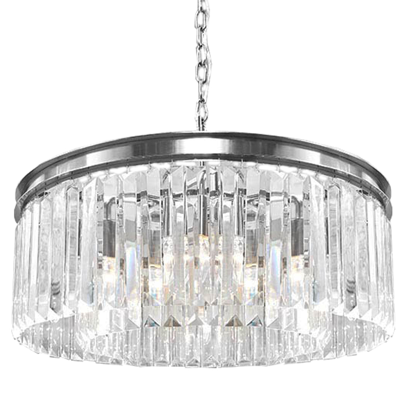 Люстра RH Odeon Chandelier Silver 65 Прозрачное Стекло Серебряный в Нижнем Новгороде | Loft Concept 