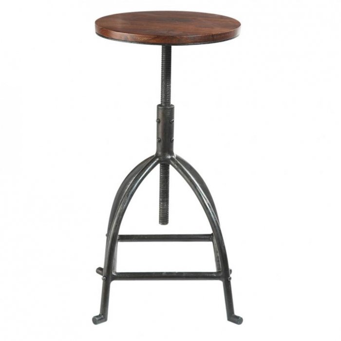 Барный стул Industrial Bar Oak Barstool Сталь Коричневый в Нижнем Новгороде | Loft Concept 