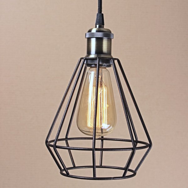 Подвесной светильник Wire Cage Pendant Punch Black Черный в Нижнем Новгороде | Loft Concept 