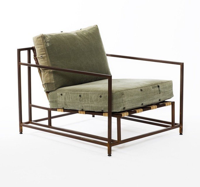 Кресло Inheritance Armchair Olive Military Fabric Оливковый в Нижнем Новгороде | Loft Concept 