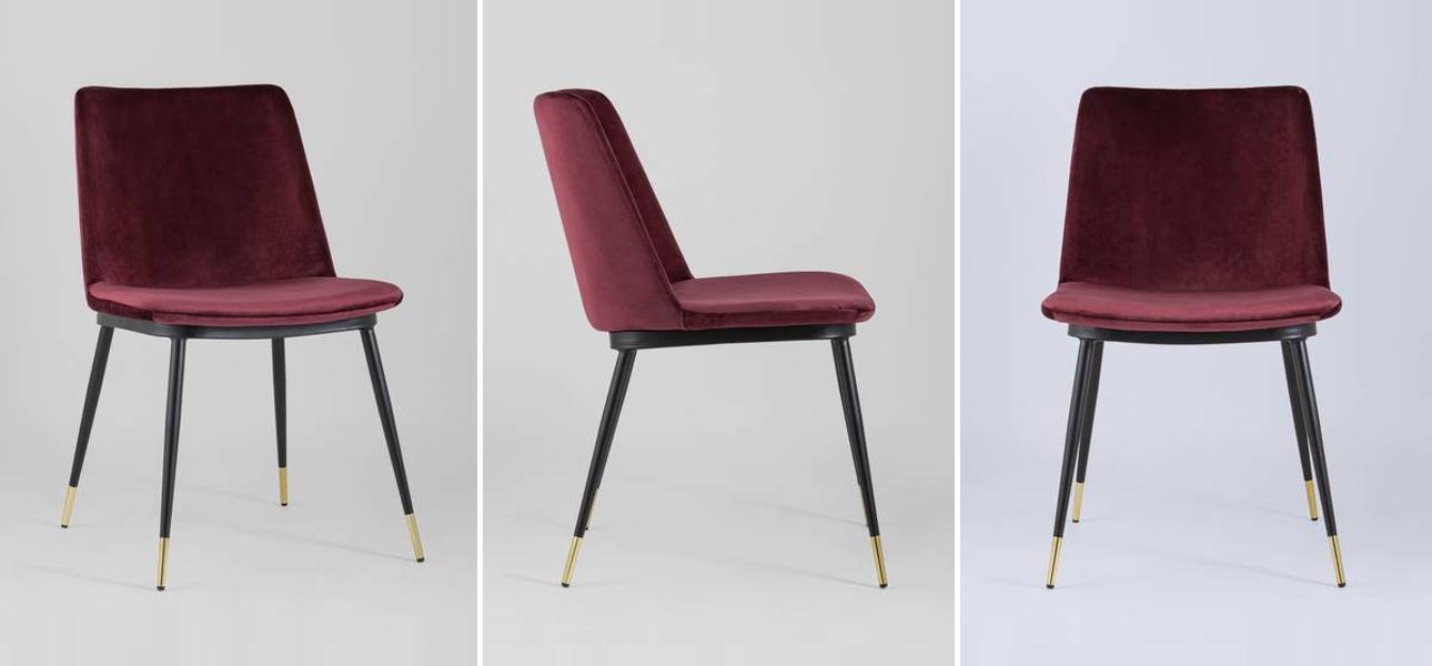 Стул Melissa Chair Вишневый Велюр - фото