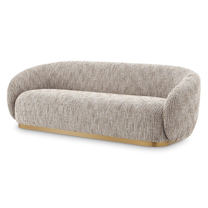 Диван Eichholtz Sofa Brice Mademoiselle Beige Бежево-серый Латунь в Нижнем Новгороде | Loft Concept 