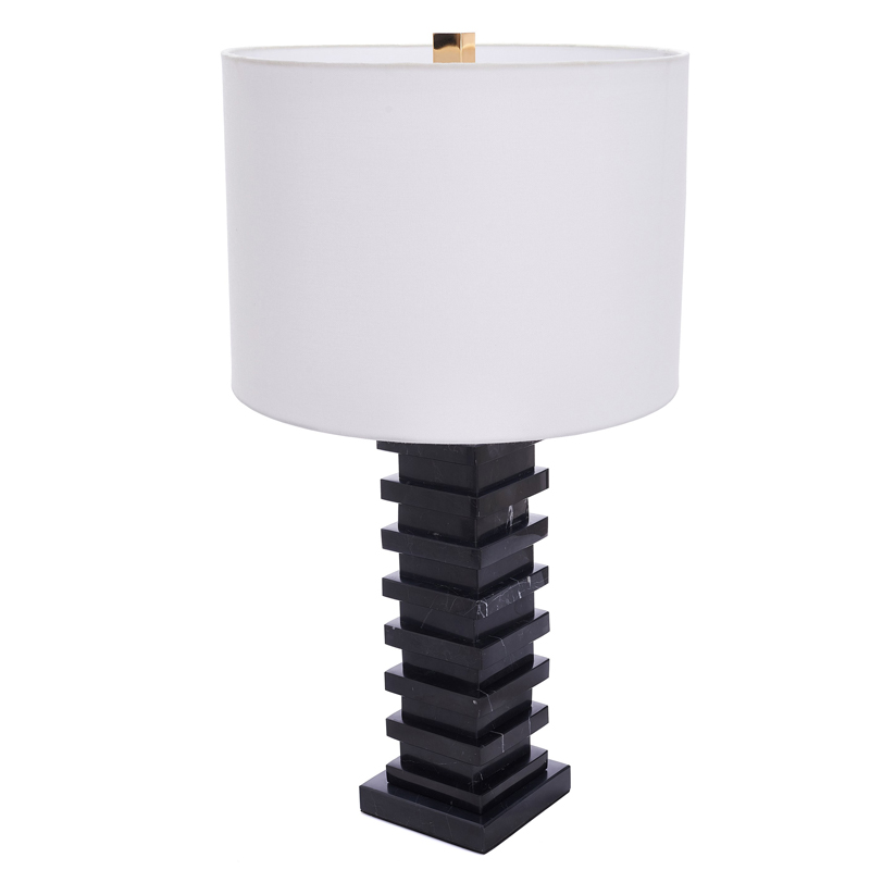 Настольная лампа Iobhar Marble Table lamp Черный Белый в Нижнем Новгороде | Loft Concept 