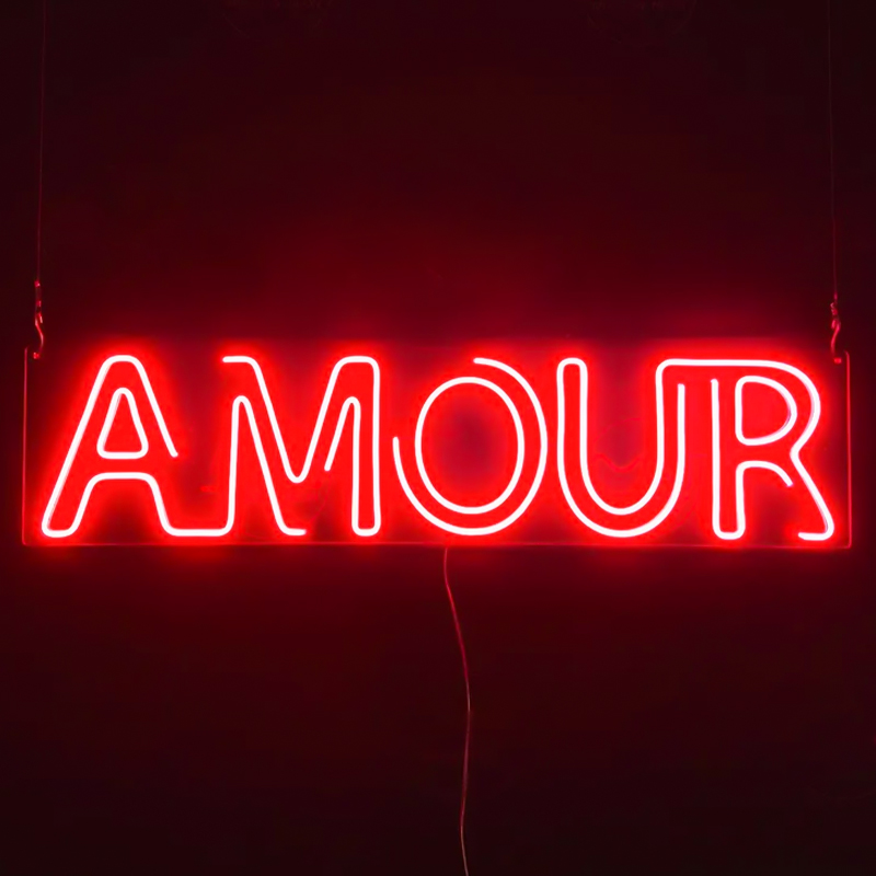 Неоновая настенная лампа Amour Neon Wall Lamp Прозрачный Красный в Нижнем Новгороде | Loft Concept 