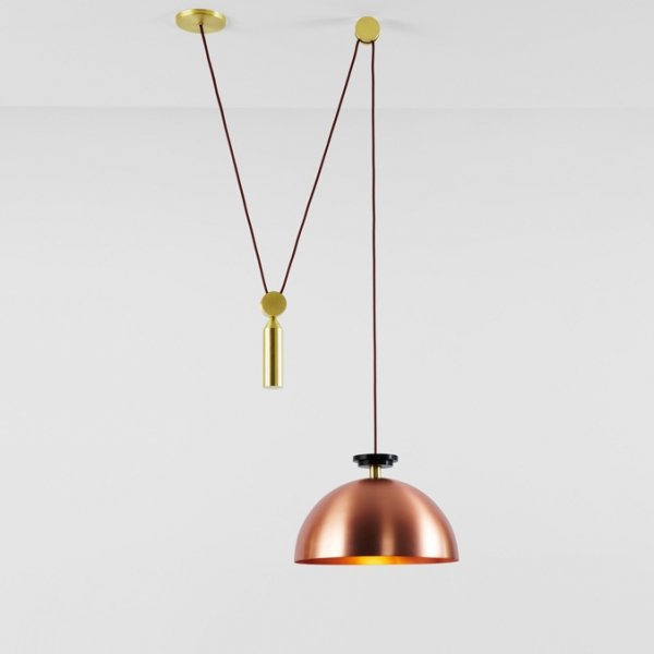 Подвесной светильник Shape up Pendant Hemisphere Copper Латунь Медь в Нижнем Новгороде | Loft Concept 