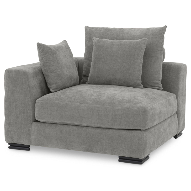 Диван Eichholtz Sofa Clifford Corner grey Серый Черный в Нижнем Новгороде | Loft Concept 