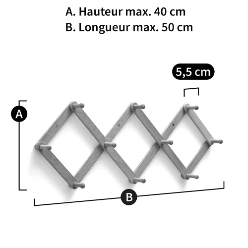 Настенная деревянная раздвижная вешалка Larson Wood Hanger в Нижнем Новгороде