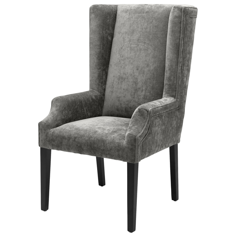 Стул Eichholtz Dining Chair Tempio grey Серый Черный в Нижнем Новгороде | Loft Concept 