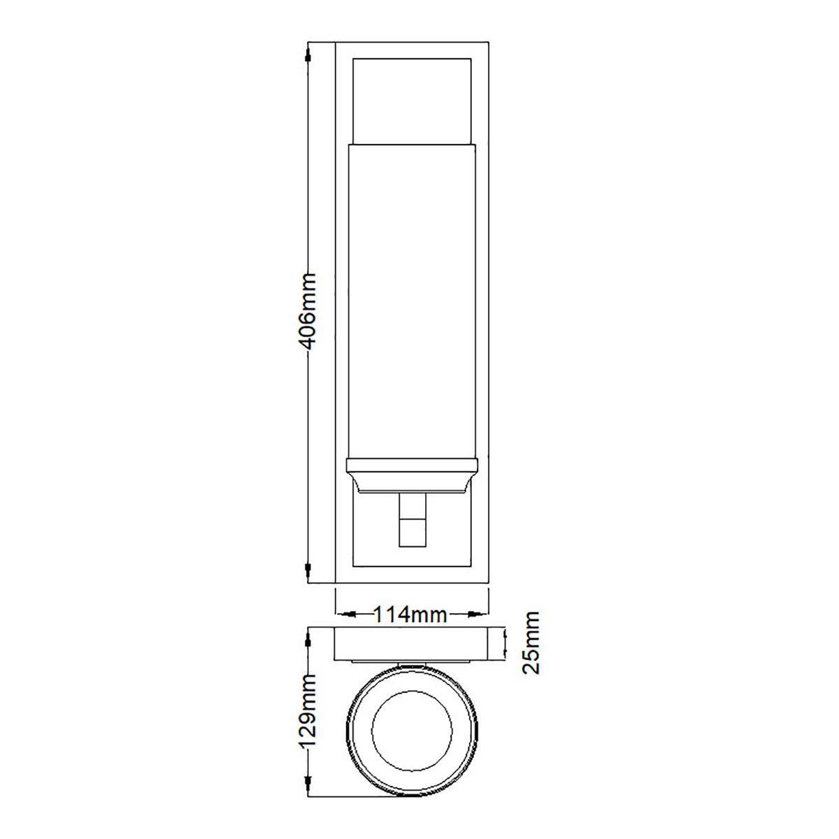 Бра для ванных комнат с белым цилиндрическим плафоном на прямоугольном основании цвета хром Feiss в Нижнем Новгороде