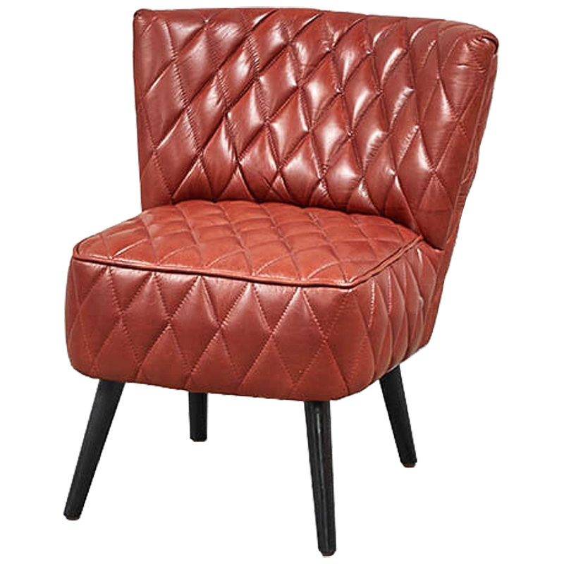 Кресло Rhombuses Upholstery Chair Малиновый (Crimson) Черный в Нижнем Новгороде | Loft Concept 