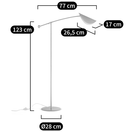 Торшер с поворотным плафоном Aracea Beige Floor Lamp в Нижнем Новгороде