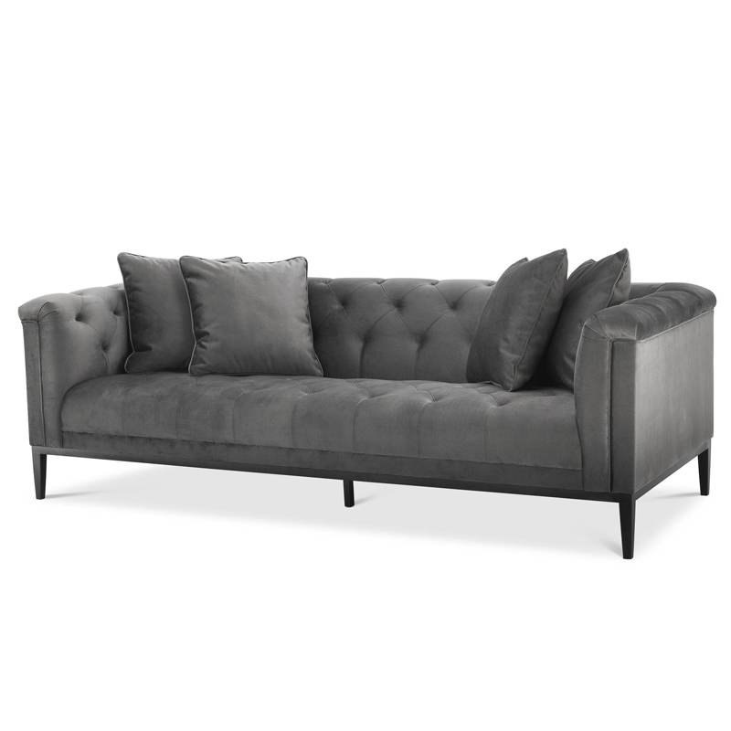 Диван Eichholtz Sofa Cesare Grey Серый Темная бронза в Нижнем Новгороде | Loft Concept 