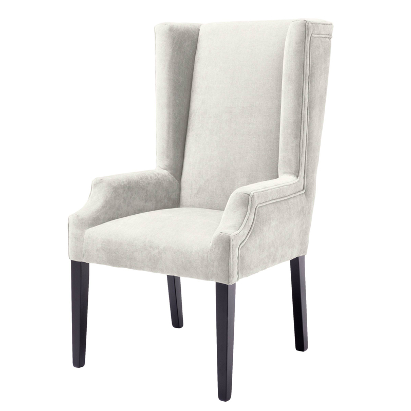 Стул Eichholtz Dining Chair Tempio sand Молочный Черный в Нижнем Новгороде | Loft Concept 