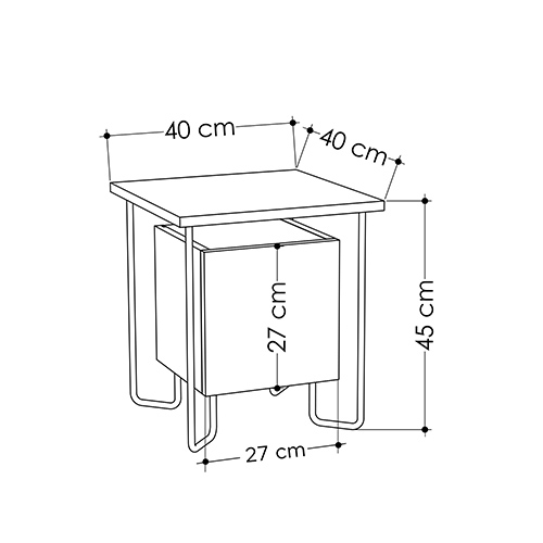 Прикроватная тумба белого цвета с дверцей ACRES NIGHTSTAND WHITE в Нижнем Новгороде