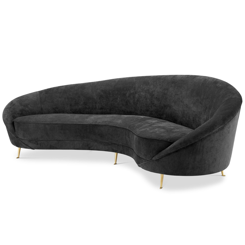 Диван Eichholtz Sofa Provocateur Black Черный Латунь в Нижнем Новгороде | Loft Concept 