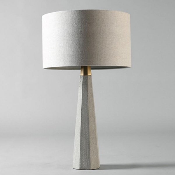 Настольная лампа Concrete Stone Table Lamp Tube Серый в Нижнем Новгороде | Loft Concept 