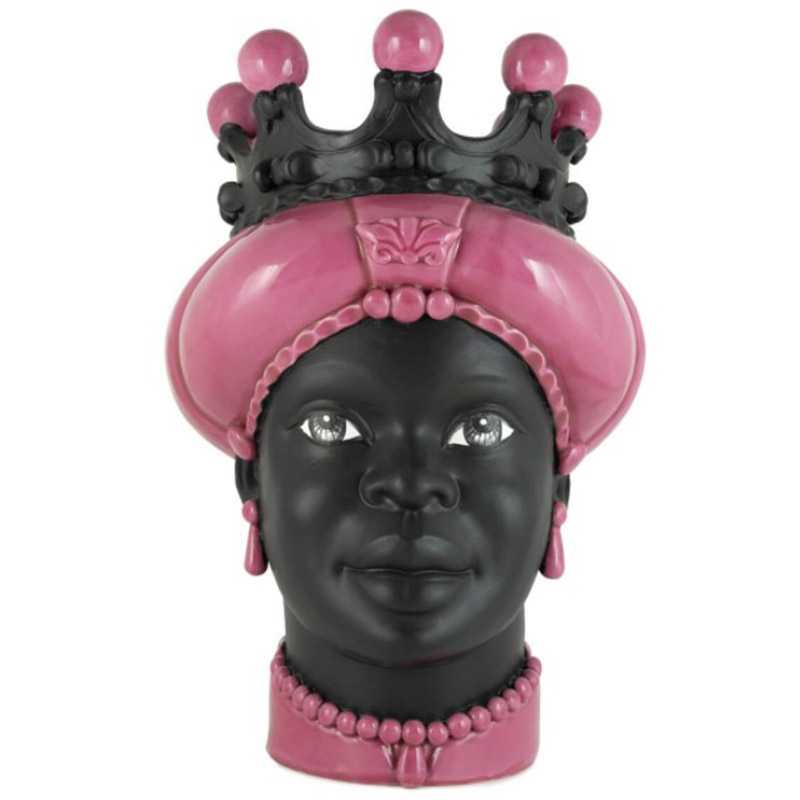 Ваза VASE MORO LADY CROWN DARK pink Черный Розовый в Нижнем Новгороде | Loft Concept 