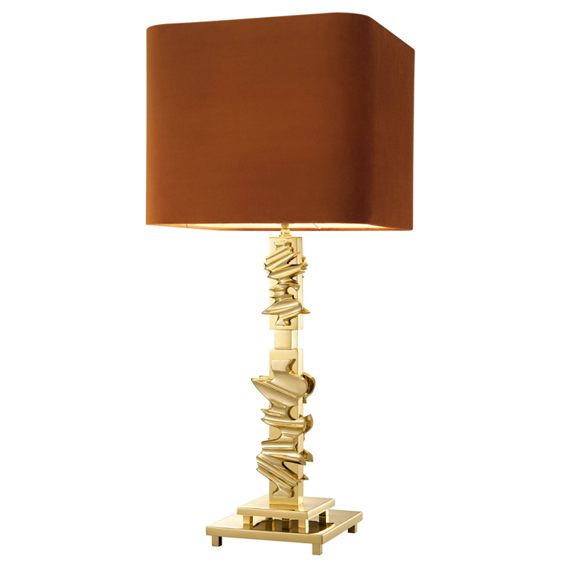 Настольная лампа Eichholtz Table Lamp Abruzzo brass Латунь Оранжевый в Нижнем Новгороде | Loft Concept 