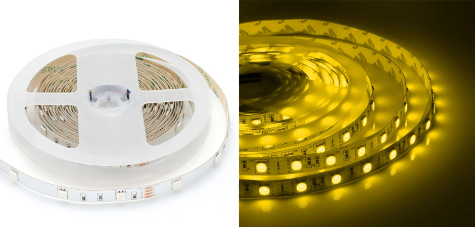 Светодиодная лента 7,2W/m 30LED/m 5050SMD разноцветная 3M - фото №2