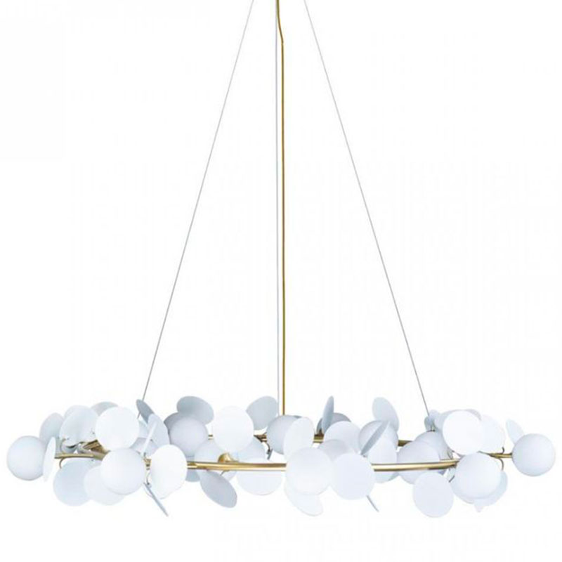 Люстра MATISSE Chandelier White диаметр 130 Белый Золотой в Нижнем Новгороде | Loft Concept 