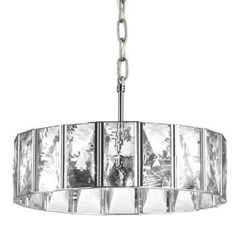 Люстра Tiers Crystal Light Chandelier Round Хром Прозрачный (Transparent) в Нижнем Новгороде | Loft Concept 