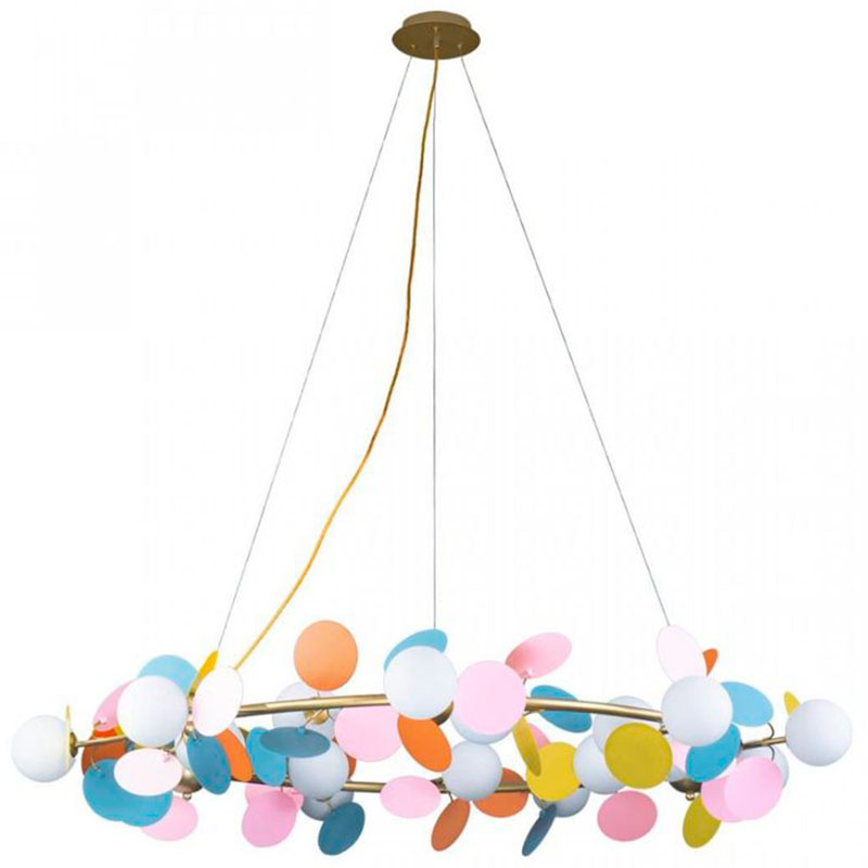 Люстра MATISSE Chandelier circle multicolor диаметр 130 Мульти Золотой в Нижнем Новгороде | Loft Concept 