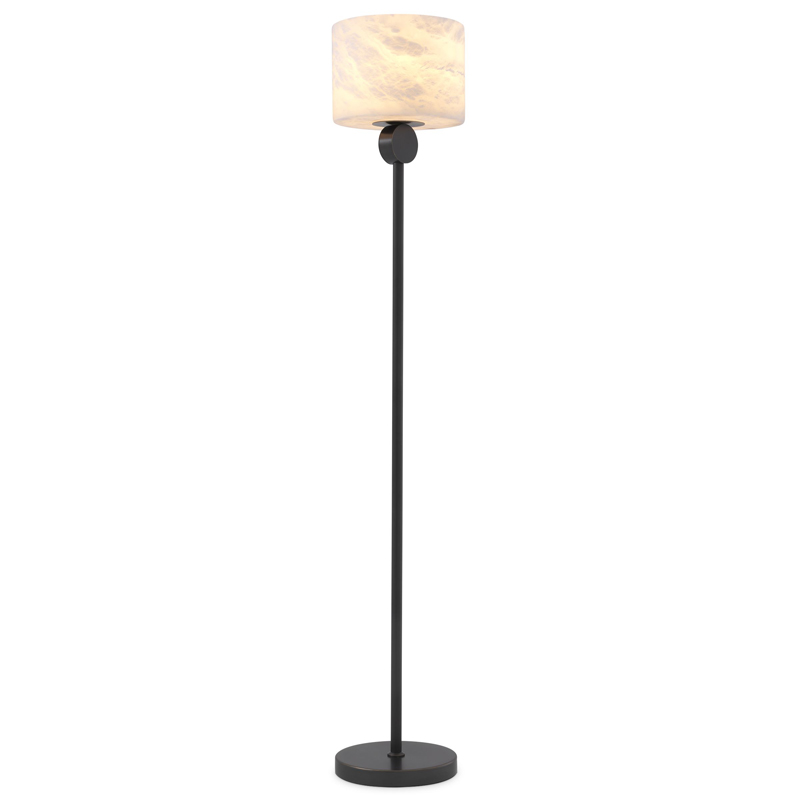 Торшер Eichholtz Floor Lamp Etruscan Bronze Темная бронза Белый в Нижнем Новгороде | Loft Concept 