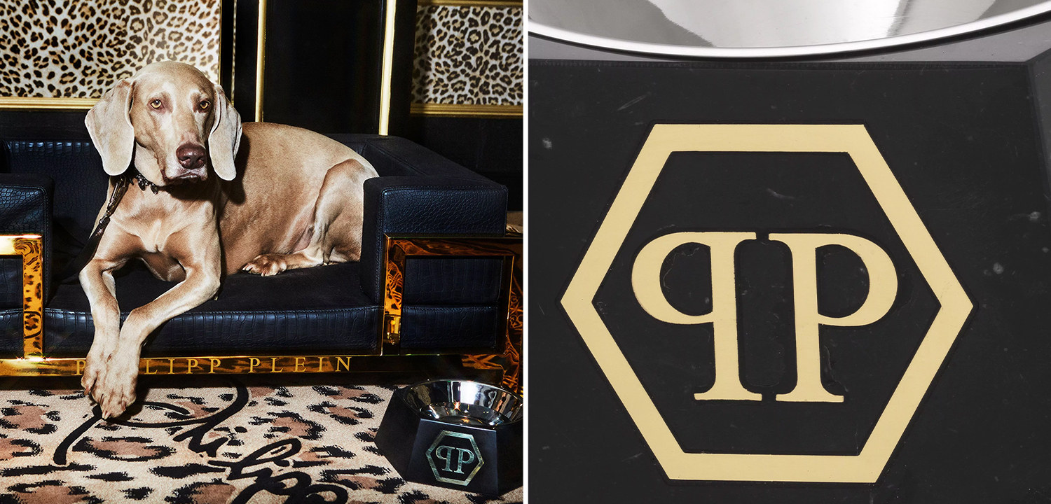 Миска для корма Philipp Plein Dog Food bowl Nice XL Black - фото