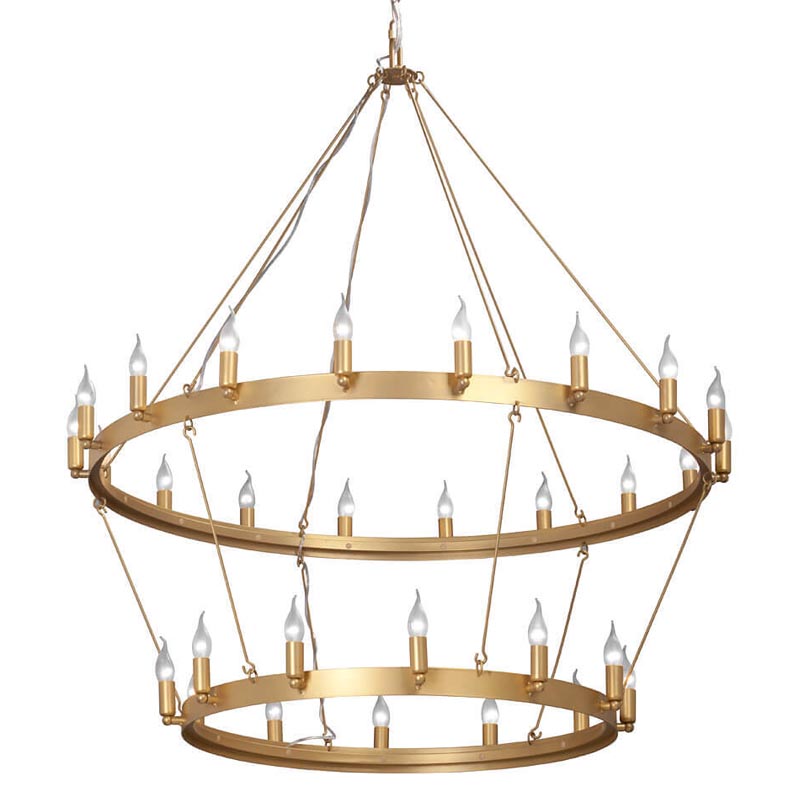 Люстра Camino Round Chandelier two tiers gold Золотой в Нижнем Новгороде | Loft Concept 