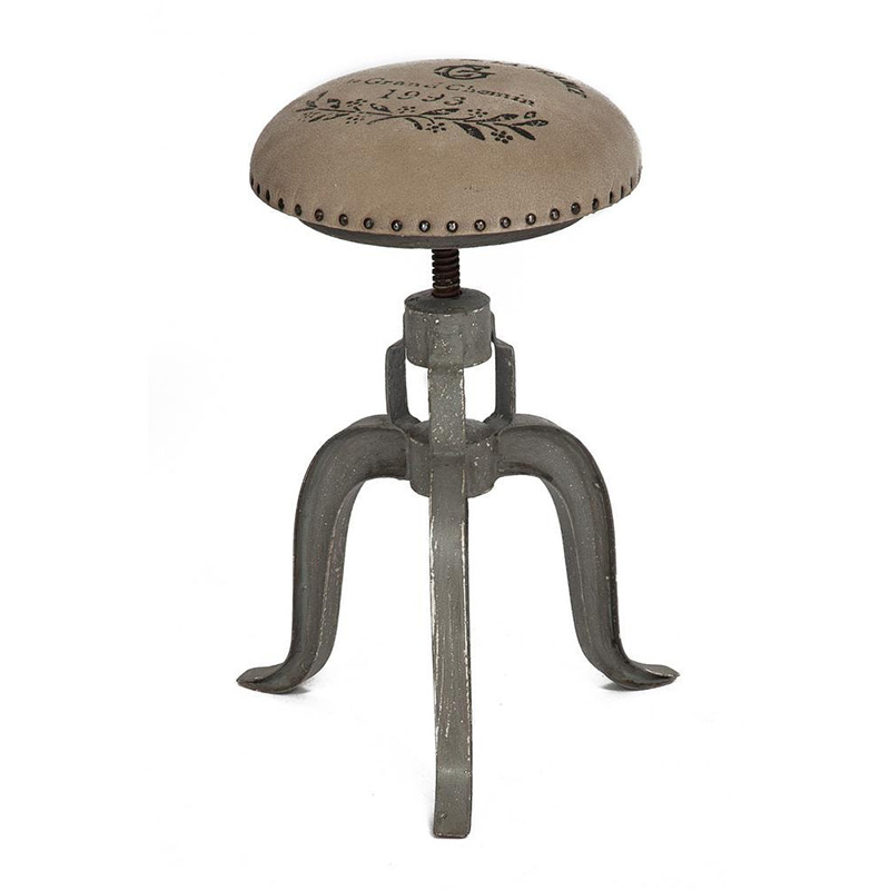 Барный стул Antique Metal Bar Stool Серый Бежево-серый в Нижнем Новгороде | Loft Concept 