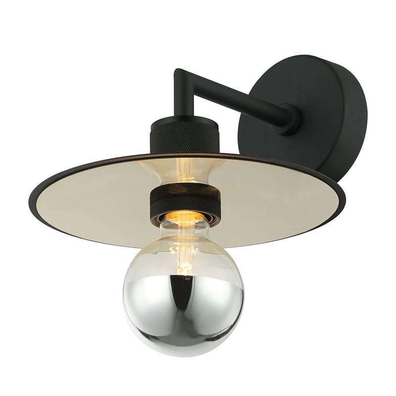 Бра Bruno Hat Black Wall Lamp Черный Золотой в Нижнем Новгороде | Loft Concept 