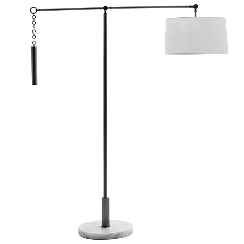 Торшер Arteriors NEWARK FLOOR LAMP Black Черный Белый в Нижнем Новгороде | Loft Concept 