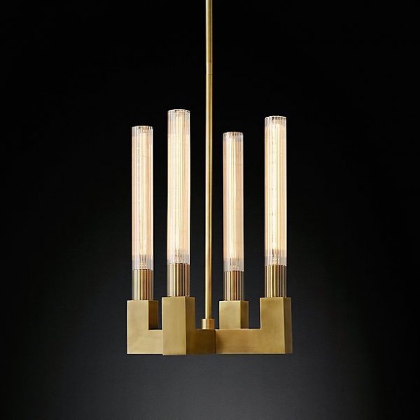 Люстра RH CANELLE Pendant lamp 4 Modern Brass Латунь в Нижнем Новгороде | Loft Concept 