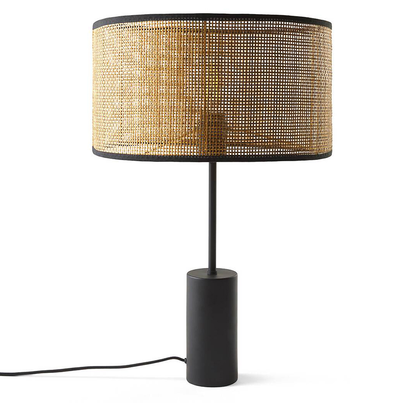 Настольная лампа Solvei Wicker Table lamp Черный Коричневый в Нижнем Новгороде | Loft Concept 