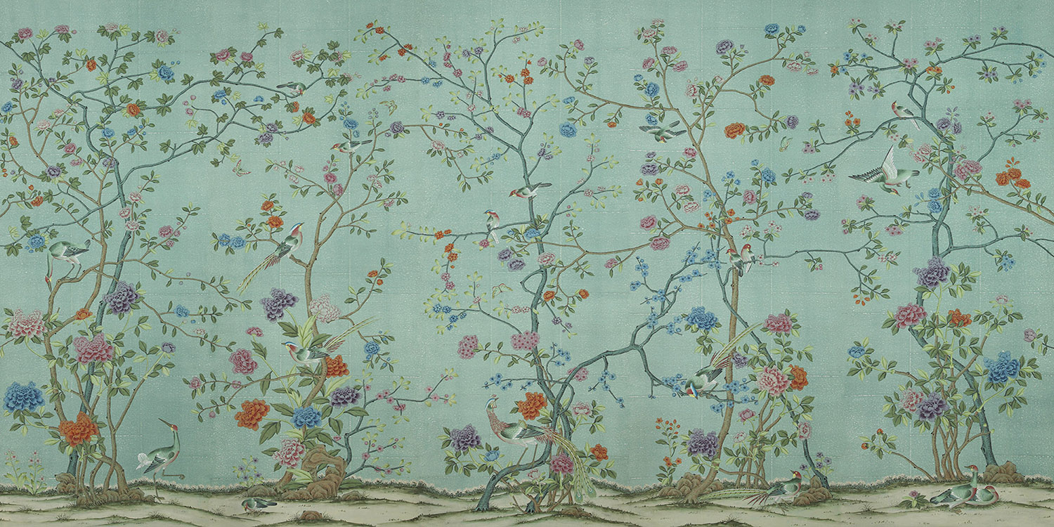 Обои ручная роспись Earlham Ice Blue - фото