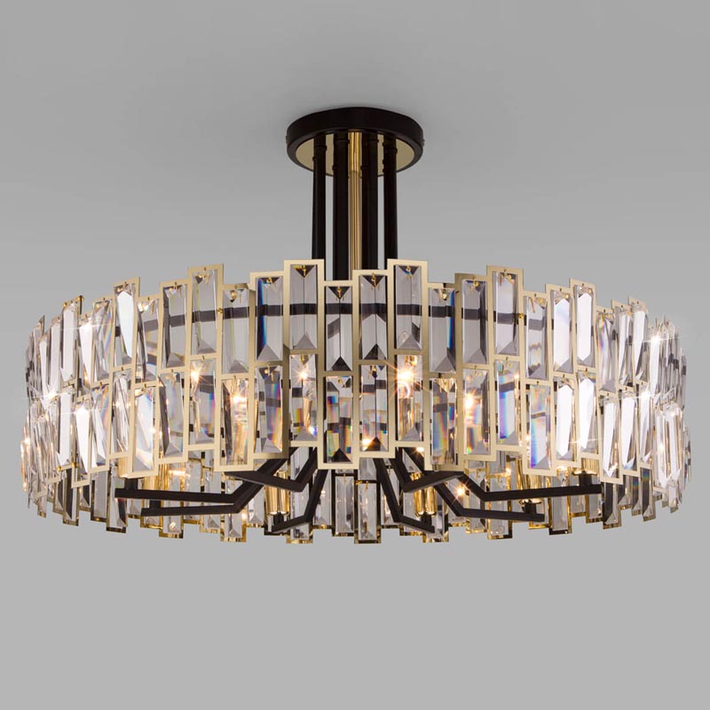 Потолочная люстра Darkness Chandelier gold 71 Черный Прозрачный (Transparent) Золотой в Нижнем Новгороде | Loft Concept 