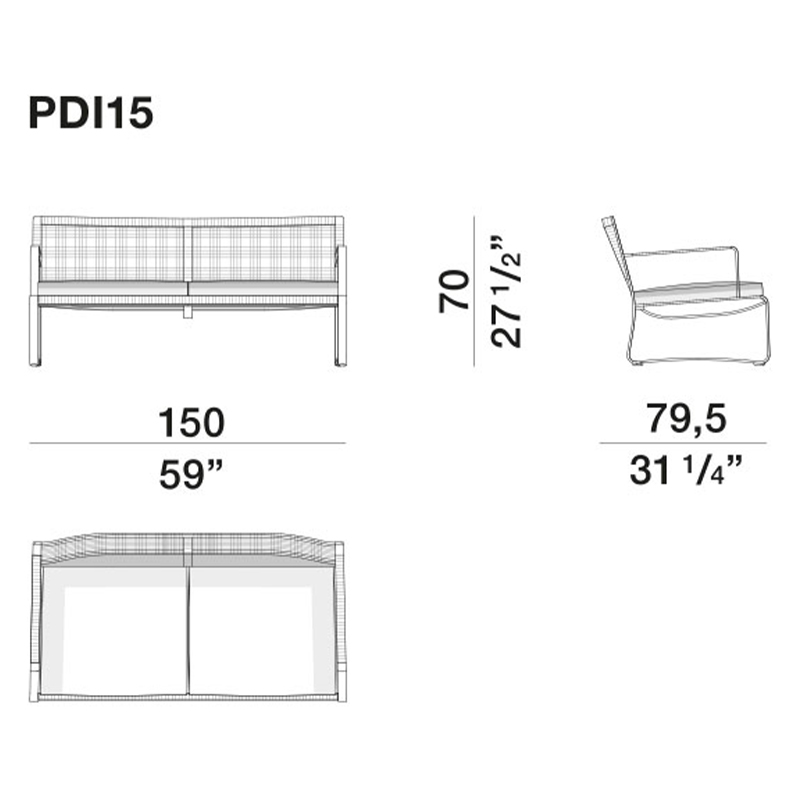 Двухместный уличный диван PHOENIX Sofa в Нижнем Новгороде