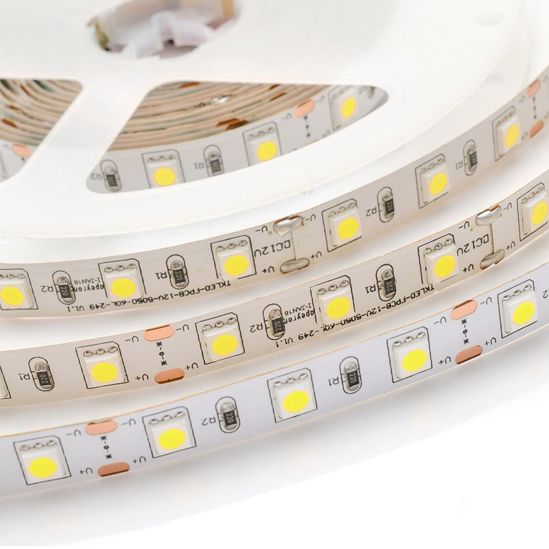 Комплект светодиодной ленты 14,4W/m 60LED/m 5050SMD холодный белый 1M Белый в Нижнем Новгороде | Loft Concept 