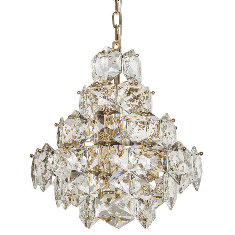 Люстра Tiers Crystal Light Chandelier Gold 45 Золотой Прозрачное Стекло в Нижнем Новгороде | Loft Concept 